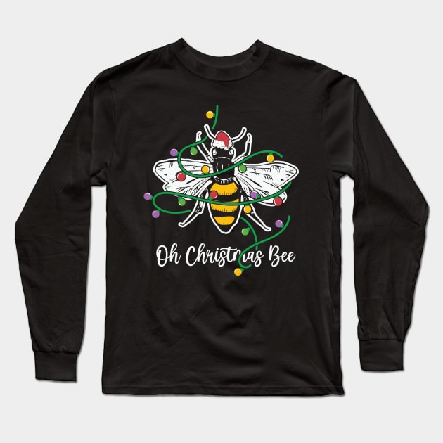 Oh Christmas Bee Christmas Lights Long Sleeve T-Shirt by BadDesignCo